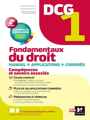 cover image of DCG 1--Fondamentaux du droit--Manuel et applications